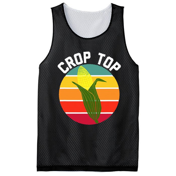 Crop Top Country Fair Joke Pun Corn On The Cob Corny Mesh Reversible Basketball Jersey Tank