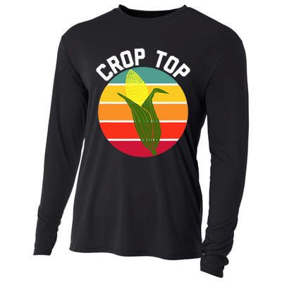 Crop Top Country Fair Joke Pun Corn On The Cob Corny Cooling Performance Long Sleeve Crew