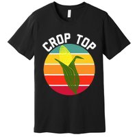 Crop Top Country Fair Joke Pun Corn On The Cob Corny Premium T-Shirt