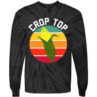 Crop Top Country Fair Joke Pun Corn On The Cob Corny Tie-Dye Long Sleeve Shirt