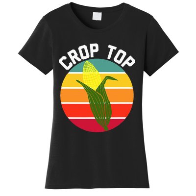 Crop Top Country Fair Joke Pun Corn On The Cob Corny Women's T-Shirt