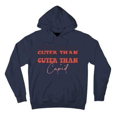 Cuter Than Cupid Groovy Retro Valentine's Day Gift Tall Hoodie