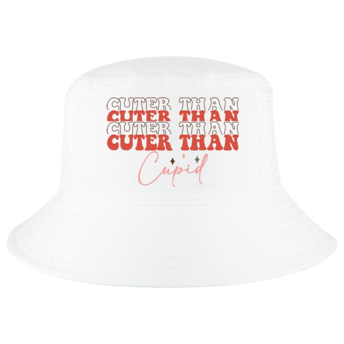 Cuter Than Cupid Groovy Retro Valentine's Day Gift Cool Comfort Performance Bucket Hat