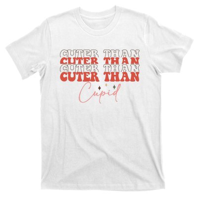 Cuter Than Cupid Groovy Retro Valentine's Day Gift T-Shirt