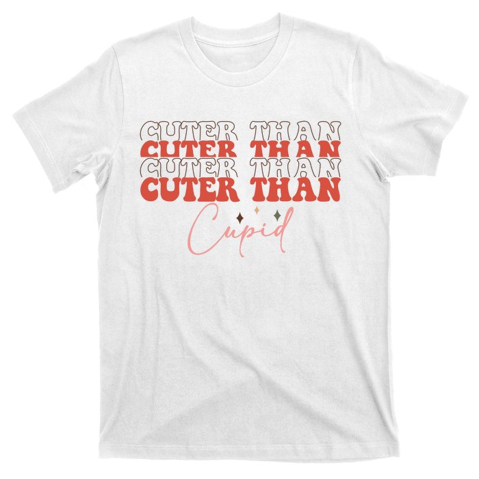 Cuter Than Cupid Groovy Retro Valentine's Day Gift T-Shirt