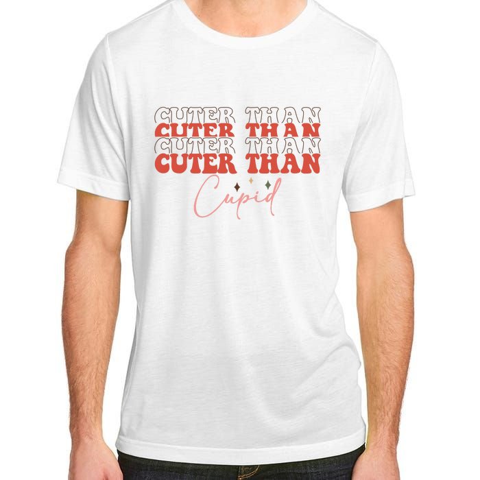 Cuter Than Cupid Groovy Retro Valentine's Day Gift Adult ChromaSoft Performance T-Shirt