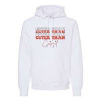 Cuter Than Cupid Groovy Retro Valentine's Day Gift Premium Hoodie