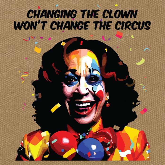Changing The Clown Won’T Change The Circus Kamala Harris Cotton Canvas Backpack
