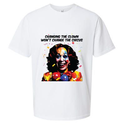 Changing The Clown Won’T Change The Circus Kamala Harris Sueded Cloud Jersey T-Shirt