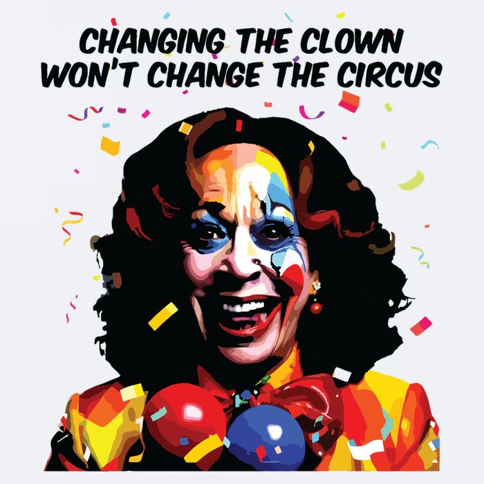 Changing The Clown Won’T Change The Circus Kamala Harris Sueded Cloud Jersey T-Shirt