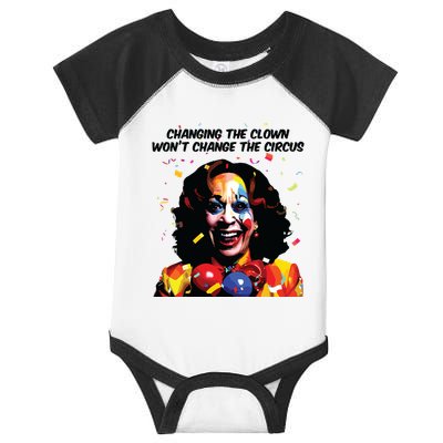 Changing The Clown Won’T Change The Circus Kamala Harris Infant Baby Jersey Bodysuit