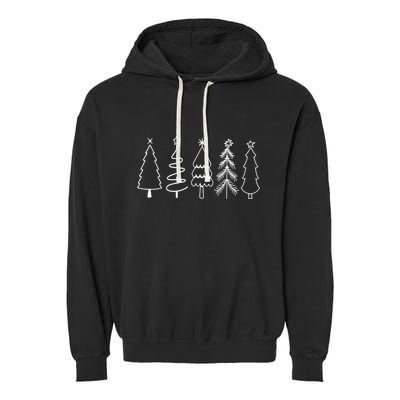 Christmas Trees Garment-Dyed Fleece Hoodie