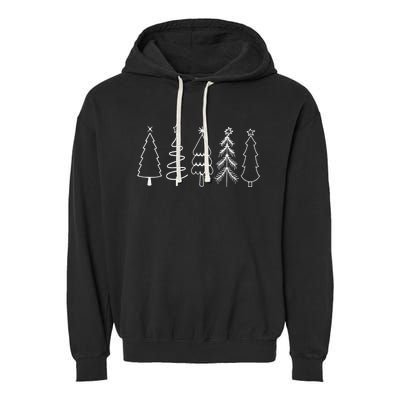 Christmas Trees Garment-Dyed Fleece Hoodie