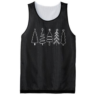 Christmas Trees Mesh Reversible Basketball Jersey Tank