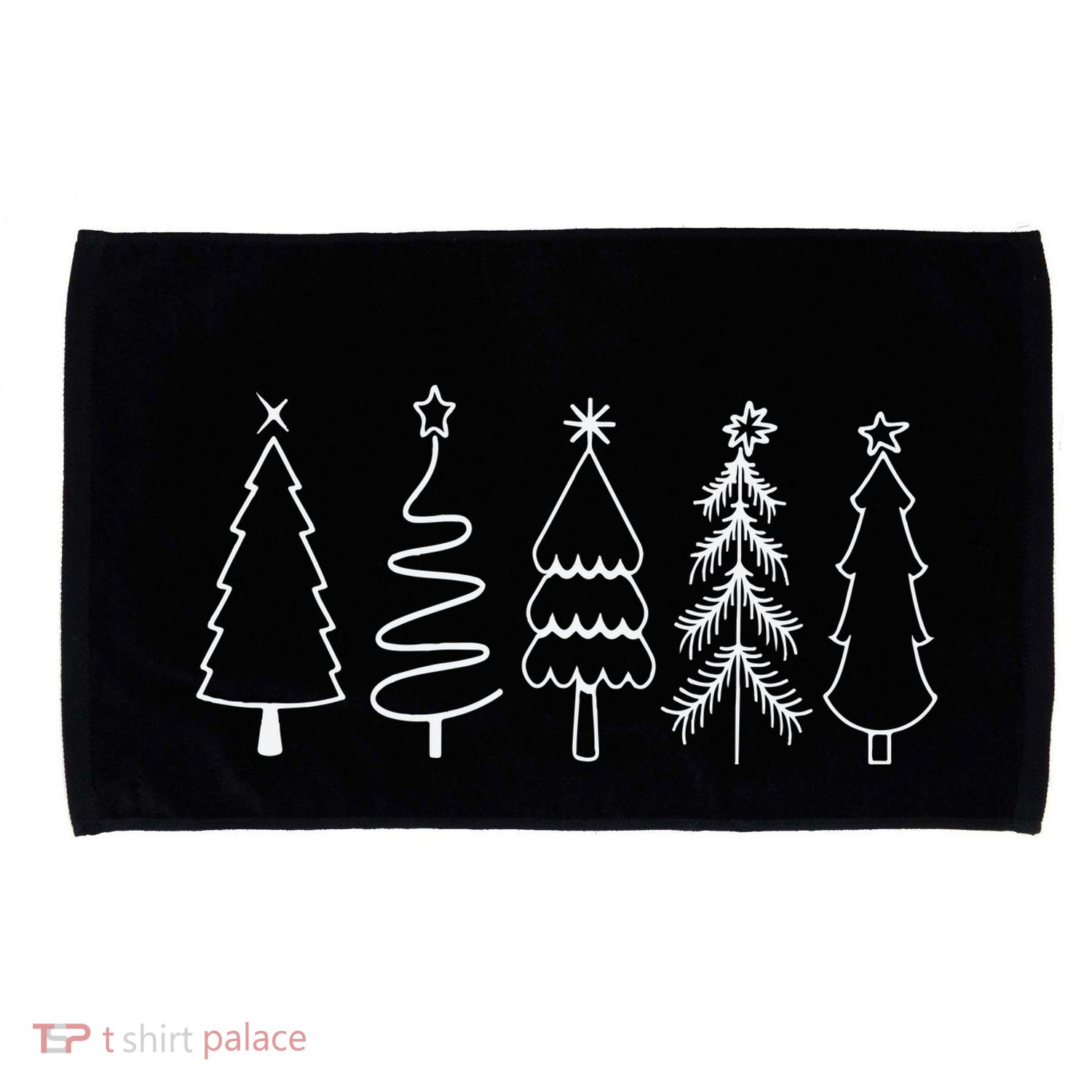 Christmas Trees Microfiber Hand Towel