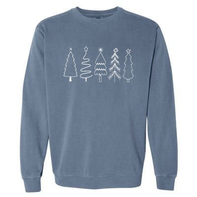 Christmas Trees Garment-Dyed Sweatshirt