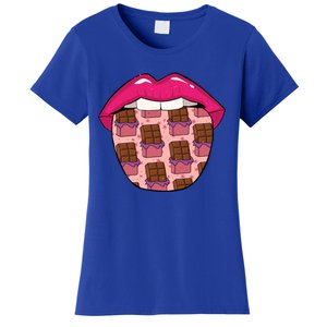 Chocolate Tongue Chocoholic Choco Candy Bar Cocoa Chocolate Gift Women's T-Shirt