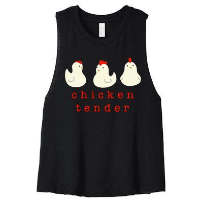 Chicken Tender Chicken Lady Farm Women's Racerback Cropped Tank