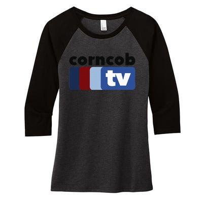 Corncob TV  Women's Tri-Blend 3/4-Sleeve Raglan Shirt