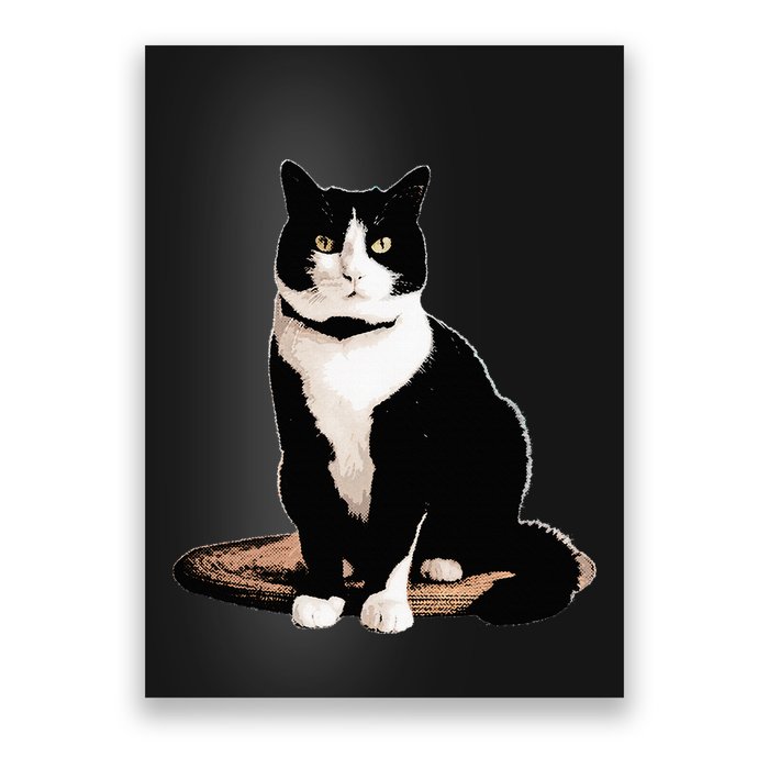 Cat Tuxedo Cat   Black Small Short Sleeve Classic Fit Tuxedo Cat Design Poster