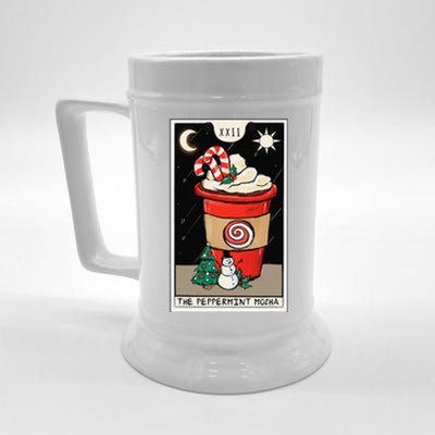 Christmas Tarot Card The Peppermint Mocha Coffee Lover Cafe Beer Stein