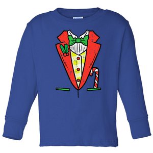 Christmas Tuxedo Costume Funny Xmas Tux Bowtie Toddler Long Sleeve Shirt