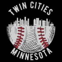 Cool Twin Cities Minnesota MN Baseball Skyline St. Paul MPLS Stripe Pom Pom Beanie