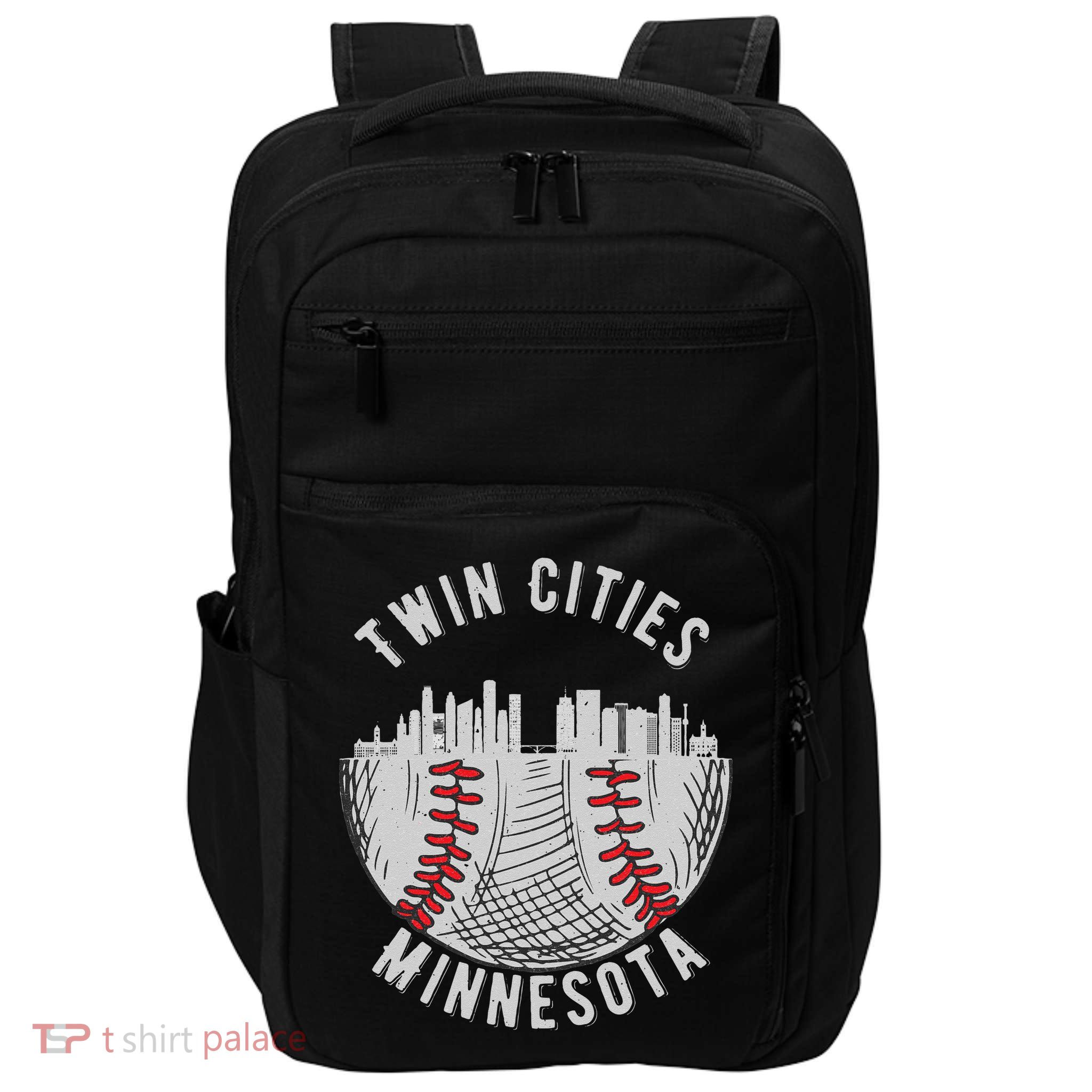 Cool Twin Cities Minnesota MN Baseball Skyline St. Paul MPLS Impact Tech Backpack