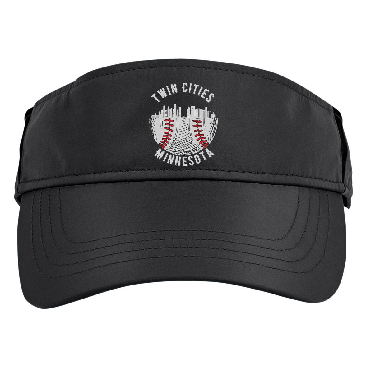 Cool Twin Cities Minnesota MN Baseball Skyline St. Paul MPLS Adult Drive Performance Visor
