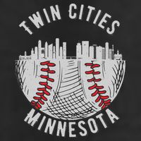 Cool Twin Cities Minnesota MN Baseball Skyline St. Paul MPLS Adult Drive Performance Visor