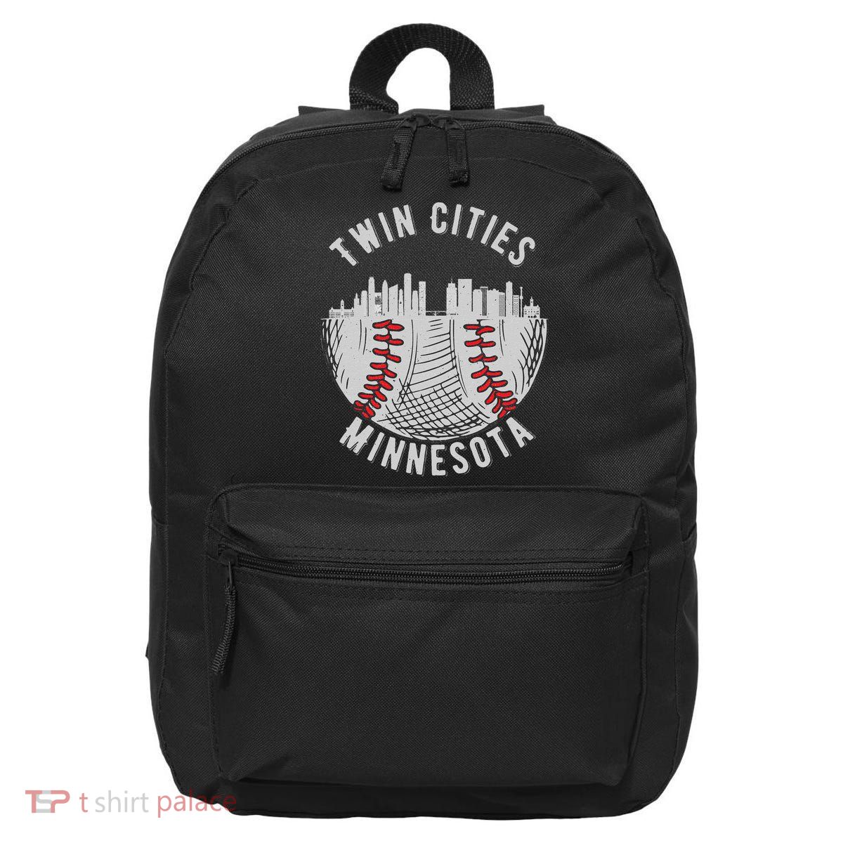 Cool Twin Cities Minnesota MN Baseball Skyline St. Paul MPLS 16 in Basic Backpack