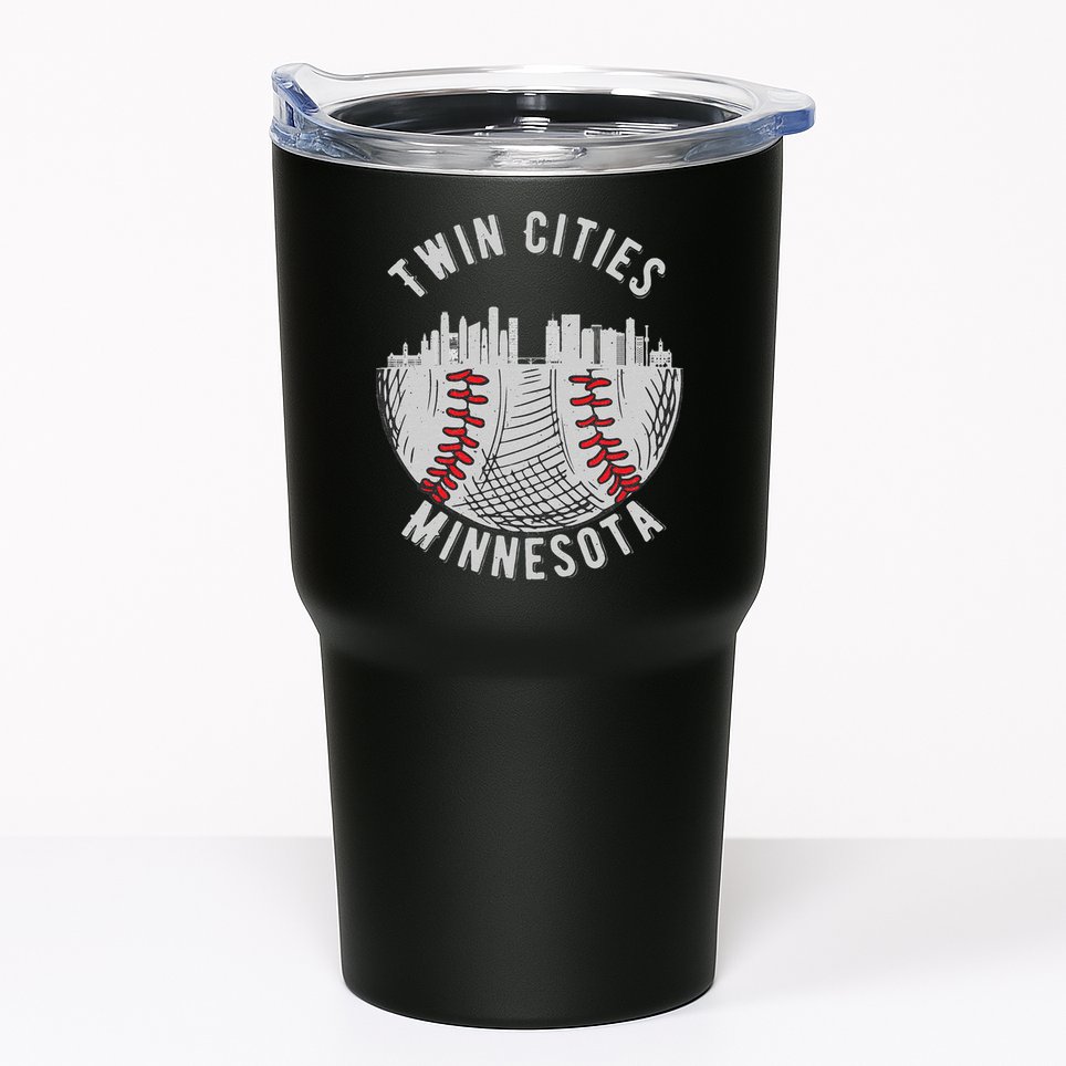 Cool Twin Cities Minnesota MN Baseball Skyline St. Paul MPLS Tumbler