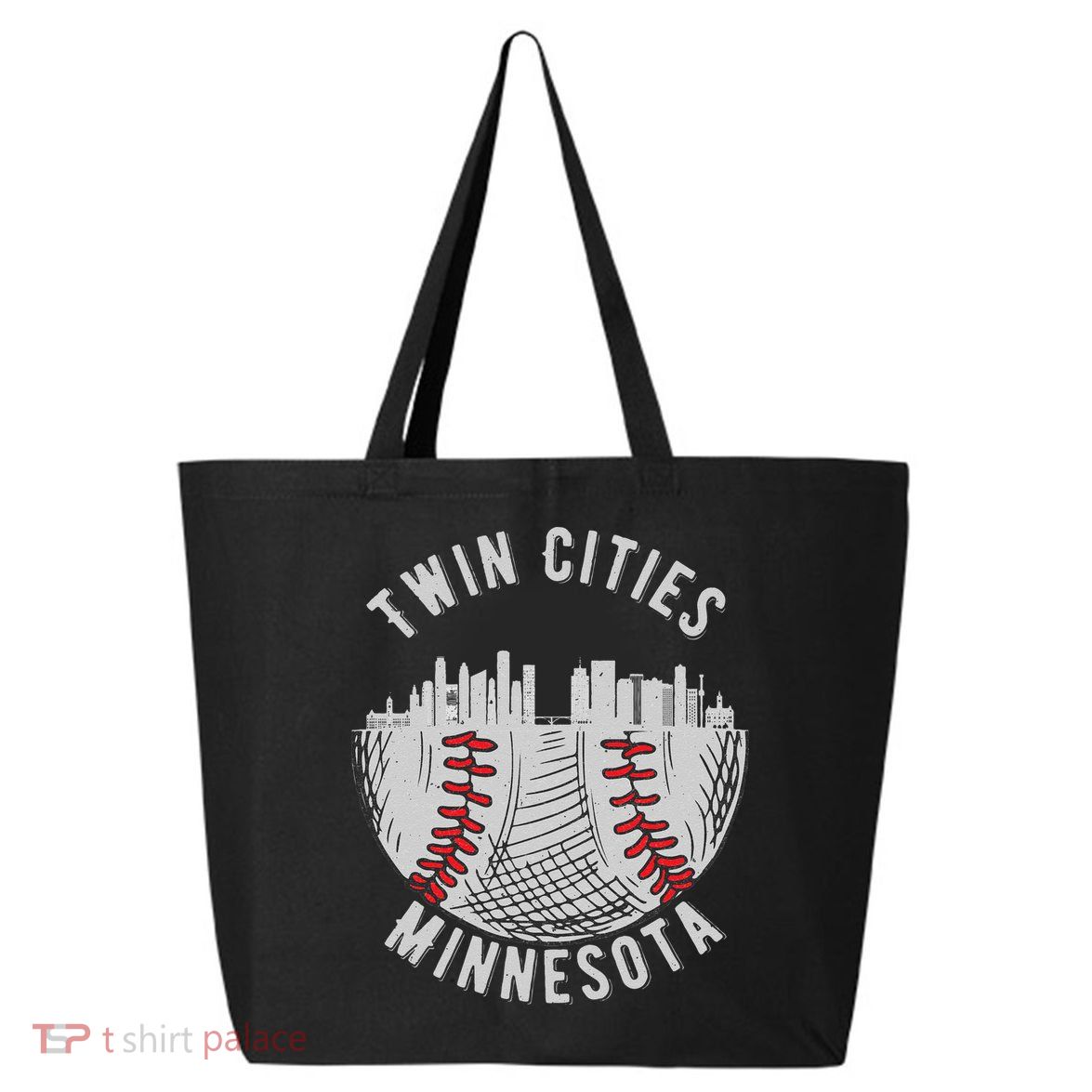 Cool Twin Cities Minnesota MN Baseball Skyline St. Paul MPLS 25L Jumbo Tote