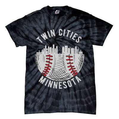 Cool Twin Cities Minnesota MN Baseball Skyline St. Paul MPLS Tie-Dye T-Shirt