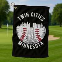 Cool Twin Cities Minnesota MN Baseball Skyline St. Paul MPLS Golf Towel