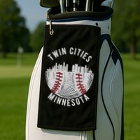 Cool Twin Cities Minnesota MN Baseball Skyline St. Paul MPLS Golf Towel