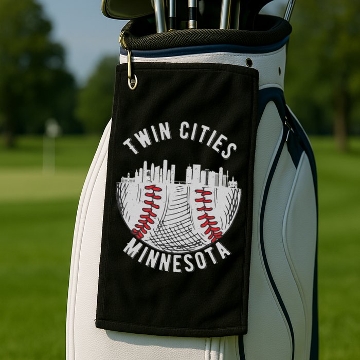 Cool Twin Cities Minnesota MN Baseball Skyline St. Paul MPLS Golf Towel