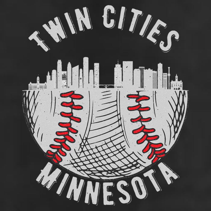 Cool Twin Cities Minnesota MN Baseball Skyline St. Paul MPLS Golf Towel