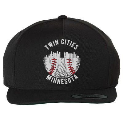 Cool Twin Cities Minnesota MN Baseball Skyline St. Paul MPLS Wool Snapback Cap