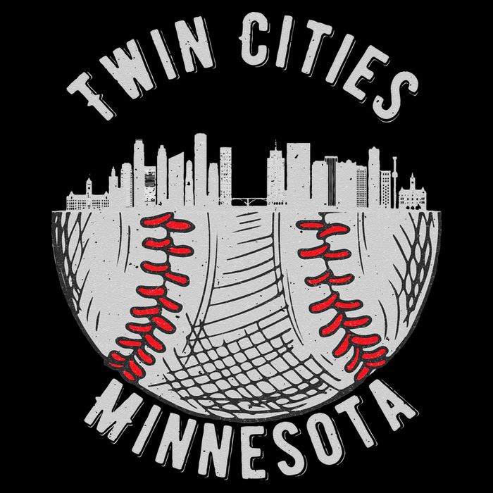 Cool Twin Cities Minnesota MN Baseball Skyline St. Paul MPLS Wool Snapback Cap