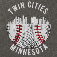 Cool Twin Cities Minnesota MN Baseball Skyline St. Paul MPLS Cotton Canvas Backpack