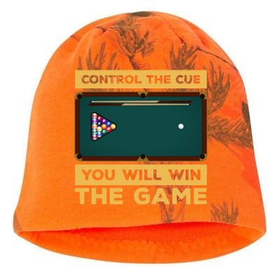 Control The Cue You Will Win The Game Snooker Billiards Gift Kati - Camo Knit Beanie