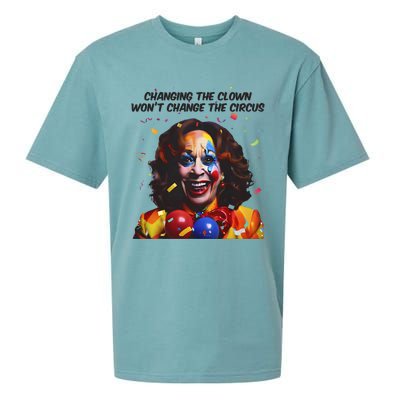 Changing The Clown Won’T Change The Circus Kamala Harris Sueded Cloud Jersey T-Shirt