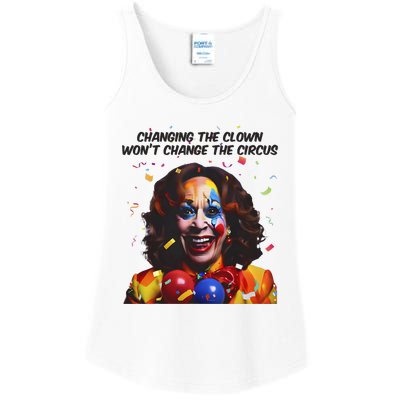 Changing The Clown Won’T Change The Circus Kamala Harris Ladies Essential Tank