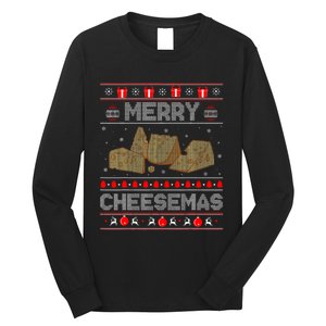 Cheese Tasting Christmas Merry Cheesemas Ugly Sweater Long Sleeve Shirt