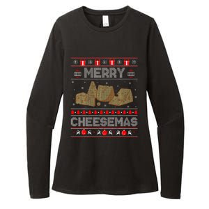 Cheese Tasting Christmas Merry Cheesemas Ugly Sweater Womens CVC Long Sleeve Shirt