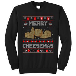 Cheese Tasting Christmas Merry Cheesemas Ugly Sweater Tall Sweatshirt