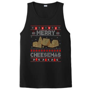 Cheese Tasting Christmas Merry Cheesemas Ugly Sweater PosiCharge Competitor Tank