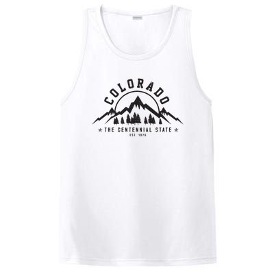 Colorado The Centennial State Est 1867 Mountains Gift PosiCharge Competitor Tank