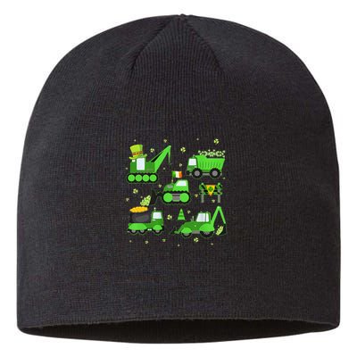 Crane Truck Construction Funny St Patricks Day Sustainable Beanie